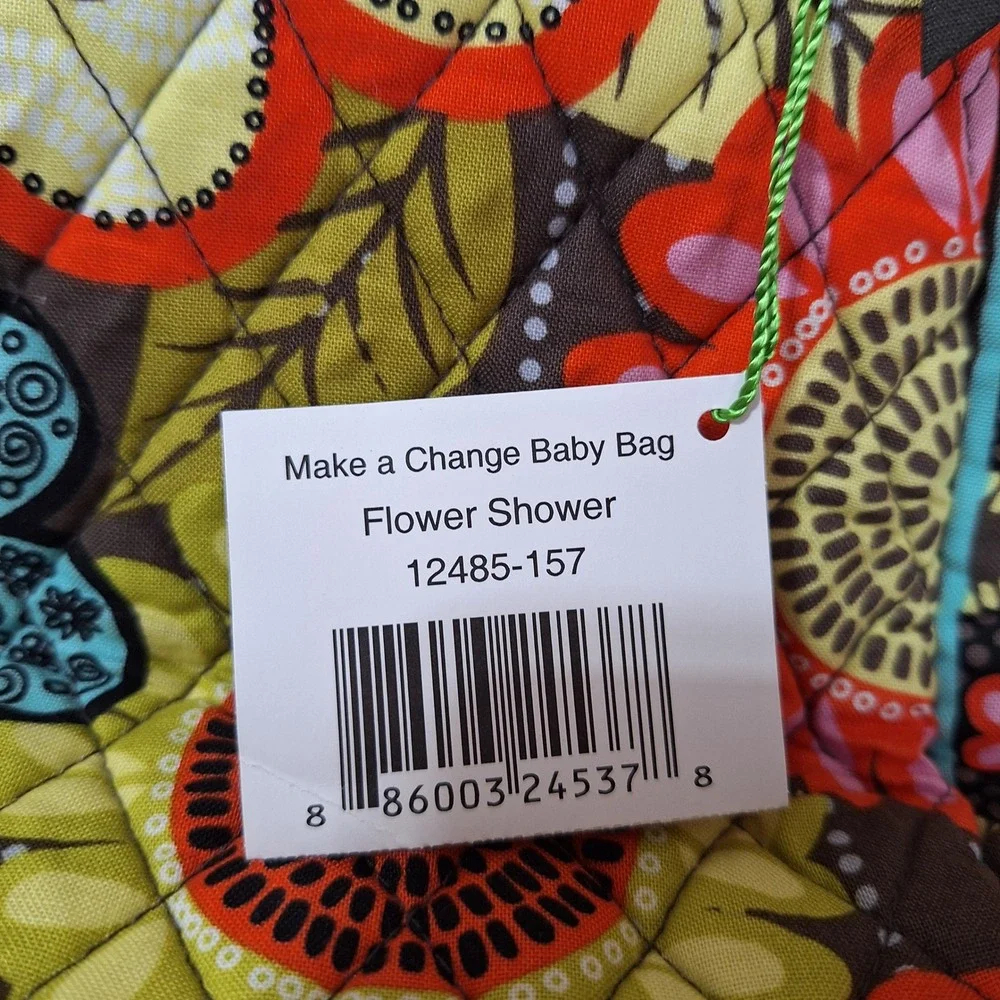 Vera Bradley Make a Change Baby Bag Flower Shower Floral Quilted Diaper Bag NEW